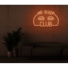 Resim Twins Led No Sleep Club Yazılı Ve Şekilli Neon Tabela Amber Model:model:66343366 Amber 
