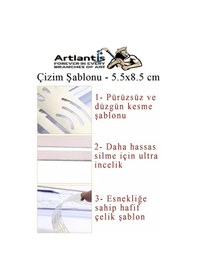 Resim Silgi Şablonu Metal 5.5x8.5 Cm 1 Adet Paslanmaz Çelik Silgi Şablonu Çizim Şablonu Cetveli Mimari Mühendislik 
