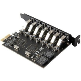 Resim 7 Port Usb 3.0 Pci-e Express Kart Hub Çoklayıcı Çoğaltıcı 