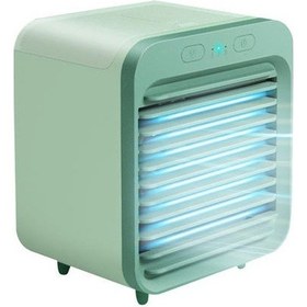 Resim Şarj Edilebilir Su Soğutmalı Klima Masaüstü Soğutma Fanı Hava Soğutucu Yaz Ev Sistemleri Parçalar By23c1 Yeşil 