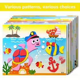 Resim 20 Adet 3D EVA Köpük Sticker Yapboz - Kaplumbağa, Balık ve Korsan Gemisi ile Renkli Sualtı Macerası - Çocuklar İçin DIY Oyunları ve Hediyeleri İçin Mükemmel, Cadılar Bayramı ve Noel İçin İdeal, Şenlikli Hediye Fikri | Eğlenceli Tasarım | Dayanıklı El Sanatları 