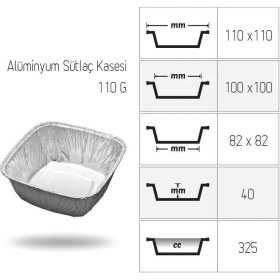 Resim San Alüminyum Sütlaç Kase 110/G 100 Adet 