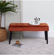 Resim ASELYA HOME Ahşap Ayaklı Puf & Bench Kapı Önü Modern 90cm 