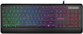 Resim Everest KM-R59 FORZA PLUS Siyah Usb Rainbow Backlight Q Klavye + 1200 dpi Mouse Set 