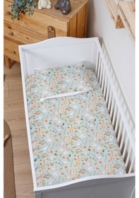 Resim Organik Bebek Boy Lastikli Çarşaf Seti 80x140 - Doğanın Minik Sesleri 