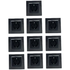 Resim Quantum Antrasit Topraklı Priz 10' Lu 