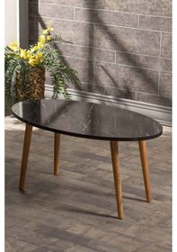 Resim Uslucan Alışveriş Ahşap Torna Elips Orta Sehpa Efes 