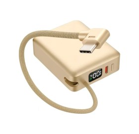 Resim 10.000mah Lcd Göstergeli Type-c Giriş & Çıkışlı 20w Dahili Type-c Kablolu Powerbank 