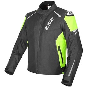 Resim Ls2 Zoom Erkek Motosiklet Mont Siyah-neon Sarı 