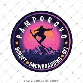Resim Bay Etiket Hbg70 Pamporovo Snowboard Etiketi 