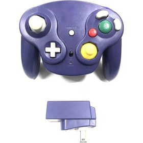 Resim Mor-yüksek Kaliteli Kablosuz Gamepad Denetleyicisi İçin Ngc Oyun Konsolu 2.4g Adaptörü Gamecube İçin Kablosuz Gamepad Joystick 