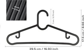 Resim Mithra Life 10 Adet Plastik Siyah Elbise Gömlek Pantolon Askısı MIT1128 