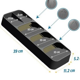 Resim Decobella Kaşıklık Çekmece İçi Kaşıklık Dolap İçi Düzenleyici 