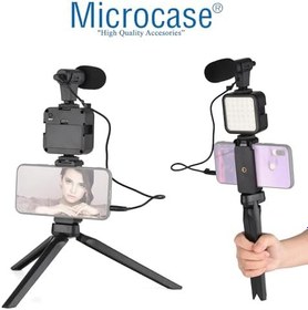 Resim Microcase Masaüstü Ayarlanabilir Telefon Standı Video Ses Kaydı Youtuber Çekim Standı- AL4023 