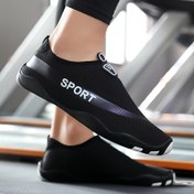 Resim Cinsiyetsiz Hızlı Kuruyan Su Ayakkabıları - Nefes Alabilen File Kayma Özellikli Spor Su Ayakkabıları, Yoga, Yürüyüş, Plaj İçin - Hafif Tüm Mevsim Çizgili Dış Mekan Rahat Su Ayakkabıları Kauçuk Tabanlı 