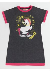Resim Denokids Mushi Astrocorn Kız Elbise Gri 