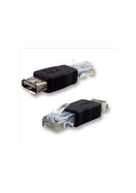 Resim Usb Dişi To Ethernet Rj11 Dönüştürücü Adaptör 6 Pin 
