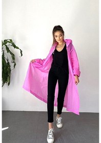 Resim İmpertex Kadın Erkek Yağmurluk Kapüşonlu Çıtçıtlı Eva Pembe Yağmu Pembe 