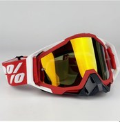 Resim Ccgloball Motosiklet Sürüş Gözlüğü Rüzgar Geçirmez Maske Dış Mekan Gözlüğü Beyaz, Kırmızı Ve Siyah - Taklit Kırmızı 