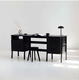 Resim Woodesk Terra Ahşap Çalışma Masası 180x60 Siyah Renk Cpt4640-180 Siyah 