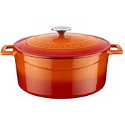 Resim Lava Döküm Folk 28 CM Turuncu Yuvarlak Tencere LV Y TC 28 K1 O 