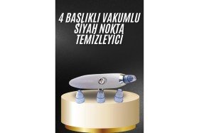 Resim Yeni Nesil Vakumlu Pilli Siyah Nokta ve Yüz Temizleme Cihazı 4 Başlıklı 