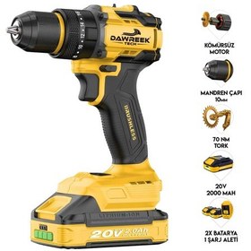 Resim Dawreek Tech DT02D Akülü Vidalama 
