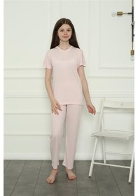 Resim Akbeniz Kız Çocuk Penye Pijama Takım 20400 Pembe 