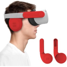 Resim Amvr Gelişmiş Silikon Kulaklık (Oculus Quest 2 Ile Uyumlu) Kırmızı 