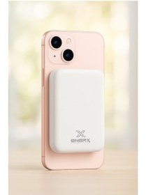 Resim Enerx ENR-P10WC 10.000 Mah Magsafe Powerbank Beyaz 