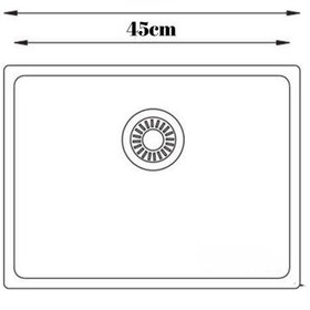 Resim Krom Eviye 12 4045R12 Polisajlı Handmade Mutfak Eviyesi 40 x 45 