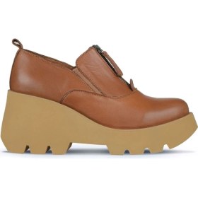 Resim Bueno Shoes Kahverengi Deri Kadın Dolgu Topuklu Ayakkabı 01WZ8401 01WZ8401 