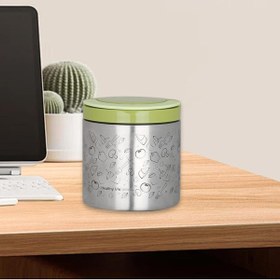 Resim Tantitoni Tedemeı Paslanmaz Çelik Yuvarlak Desenli Yemek Termosu 630ml 