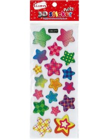 Resim Ticon 3d-6 Yıldız Şekilli-2 Puffy Sticker 177557 
