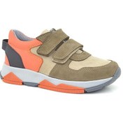 Resim Rakerplus Hakiki Deri Kum Rengi Çocuk Sneakers Spor Ayakkabı 