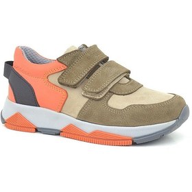 Resim Rakerplus Hakiki Deri Kum Rengi Çocuk Sneakers Spor Ayakkabı 