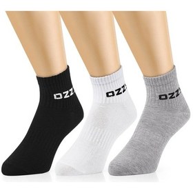 Resim 3 Çift Kısa Konçlu Tenis Spor Çorabı Asorti Paket Siyah - Beyaz - Gri 