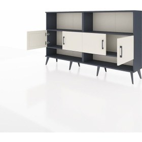 Resim Arges Konsol 4 Raflı 4 Kapaklı 176x30x99 Antrasit-aytaşı/antrasit Antrasit-aytaşı/antrasit 