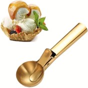 Resim Altın Paslanmaz Çelik Dondurma Kepçesi, Çift Kullanımlı, Servis ve Kazma İçin Mükemmel, Ev ve Restoran Kullanımı İçin İdeal, Mutfak Gereçleri ve Araçları, Profesyonel Ekipman 