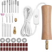 Resim HONEY ROSE USB Güçlü Elektrik Reçine Takı Matkap Seti, Alaşım & Ahşap Zanaat Alet Seti, Delme, Parlatma ve Oyma için Çeşitli Aksesuarlar ile, DIY El Sanatları ve Takı Yapımı için 