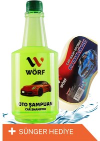 Resim Wörf Oto Şampuanı 750 ML + Yıkama Süngeri 