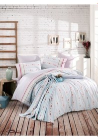 Resim Cotton Life Çift Kişilik Pike Takımı Amie Mavi Mavi 