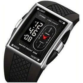 Resim Sunshine022 Skmeı Erkek Multifonksiyonel Digital Spor Gençlik Trend Elektronik Kol Saati Silvery Black Diğer 