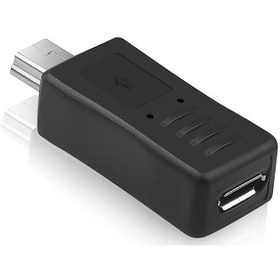 Resim Mini-USB (Erkek) to Micro-USB (Dişi) Data-Şarj Çevirici Adaptör 