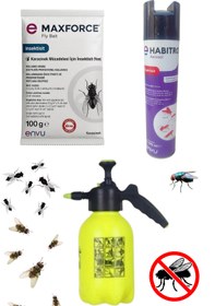 Resim Bayer MaxForce FlyBait 100GR/Habitro Sprey 275ML/Karasinek-Sivrisinek İlaçları/2Lt İlaçlama Pompası 