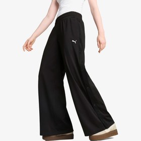 Resim Puma Wardrobe Essentials Low Rise Kadın Siyah Popper Eşofman Altı 