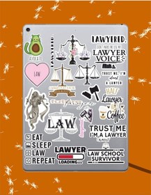 Resim Hukuk Sticker Seti Laptop Ajanda Pc Tablet Telefon Defter Etiket Bullet Journal Diğer 