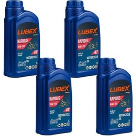 Resim Lubex Rapidus 15W-50 1 L 4 Zamanlı Motosiklet Yağı (4 Adet) 