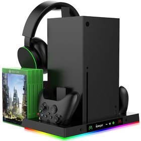 Resim İpega Pg-xbx023s Xbox Series X Multi Fonksiyonel Rgb Işıklı Askılı Şarj İstasyonlu Soğutucu Stand 