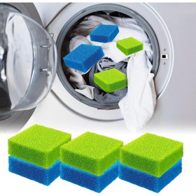 Resim 6 Paket PetPro Yeniden Kullanılabilir Pet Saç Temizleyici Süngerler, Doğal Sünger Anti-Tangle Yıkama Makinesi Temizleyici, Giysiler ve Çamaşır için Banyo Saç Yakalayıcı 
